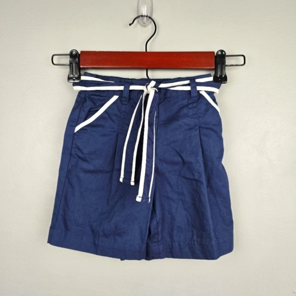 JANIE AND JACK Baby Girl Wide Leg‎ Pants Navy White Toddler 12-18 Months Sailor - Picture 1 of 10